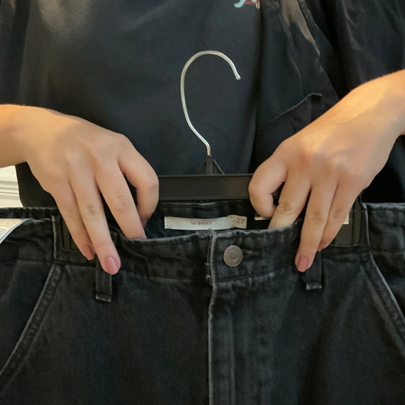 #0449 Black Jeans Size 27 Brans Levi - Picture 3 of 3